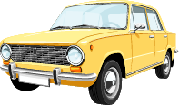 黄色い車の画像